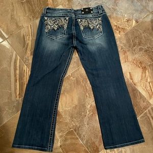 Miss Me Mid Rise Boot Size 33 hemmed inseam 26